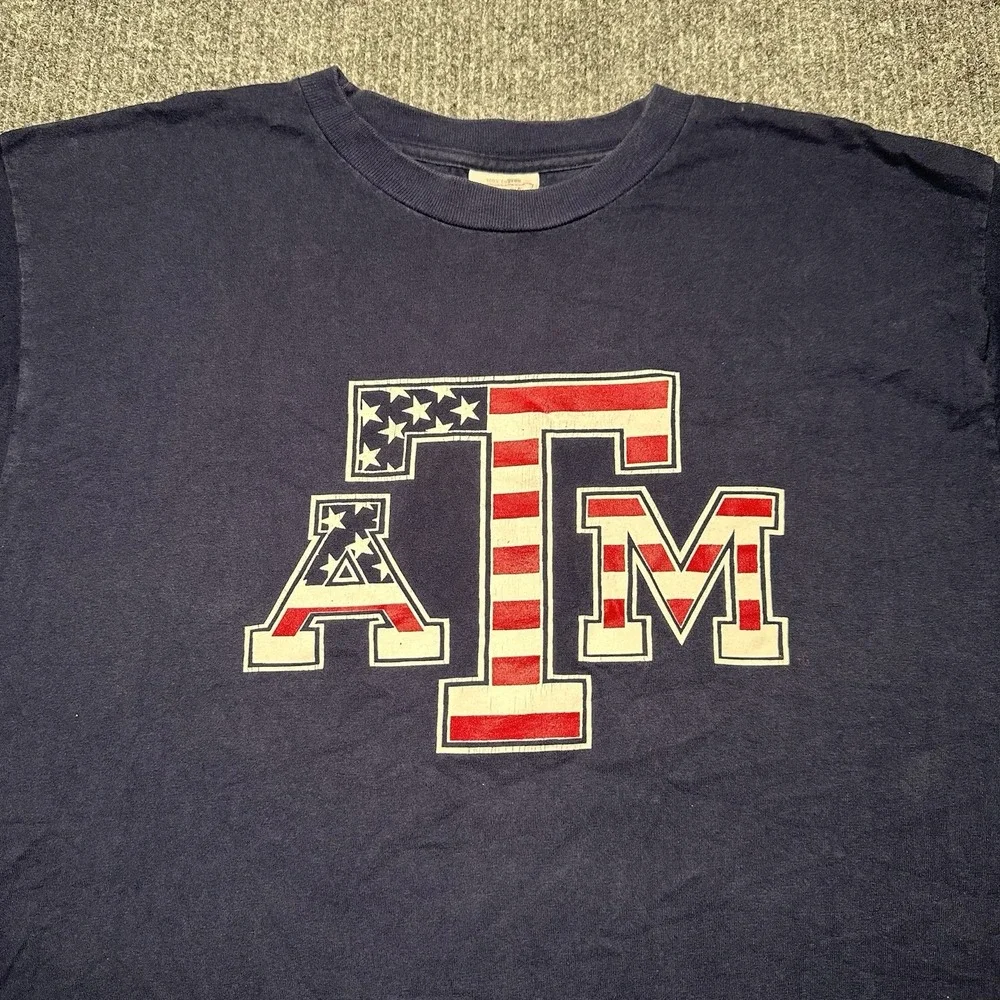 Vintage Texas A&M University Shirt‎ Leffty Tag Adult Size XLarge America Logo